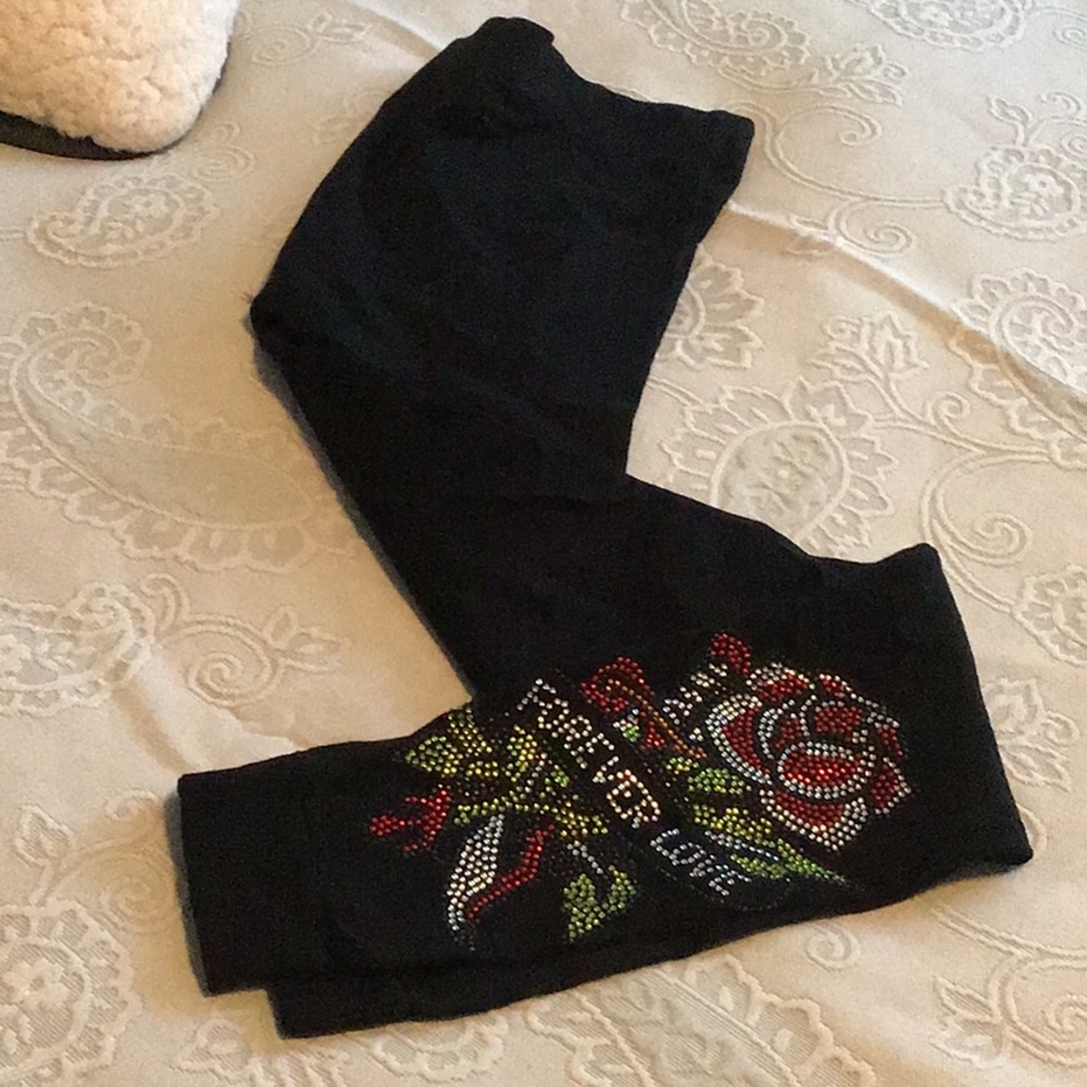Super cute leggings, F & F forever love studded